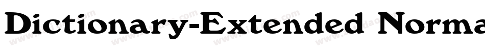 Dictionary-Extended Normal字体转换